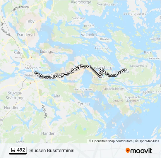 492 Bus Line Map