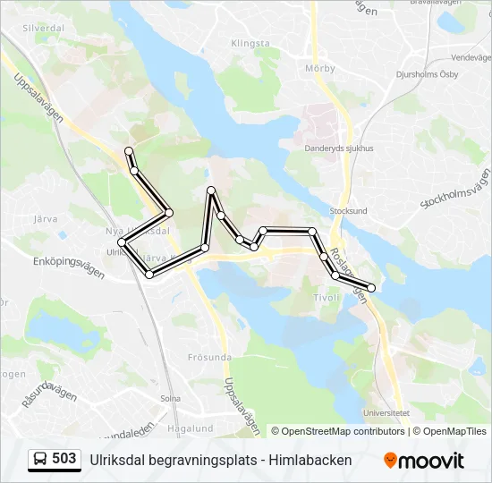 503 Bus Line Map