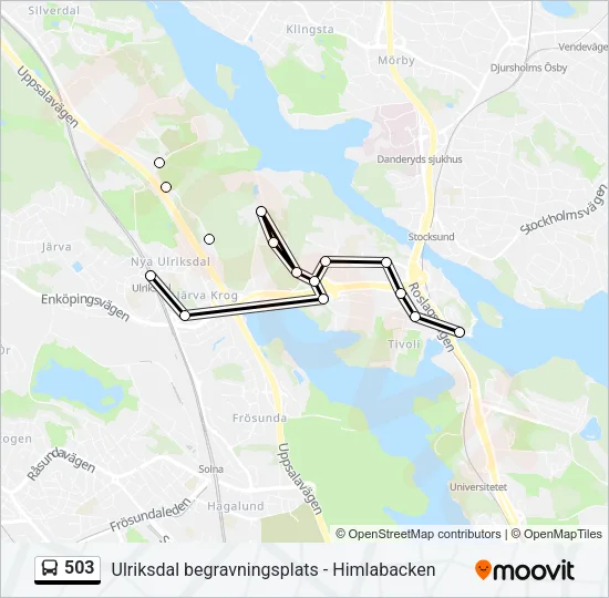 503 Bus Line Map