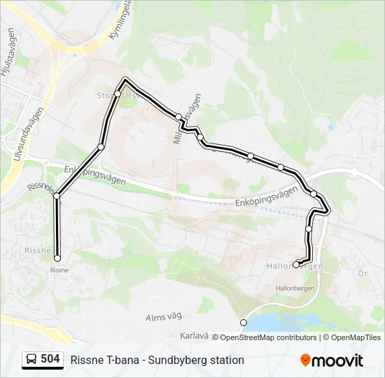 504 Bus Line Map