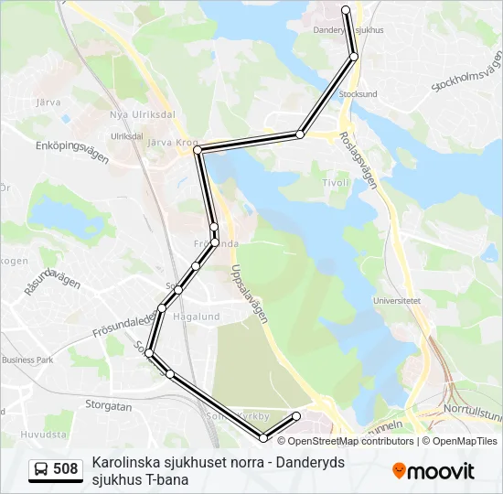 508 Bus Line Map