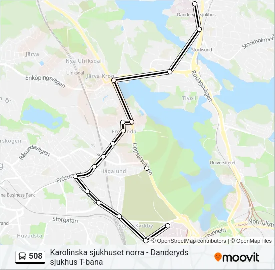 508 Bus Line Map