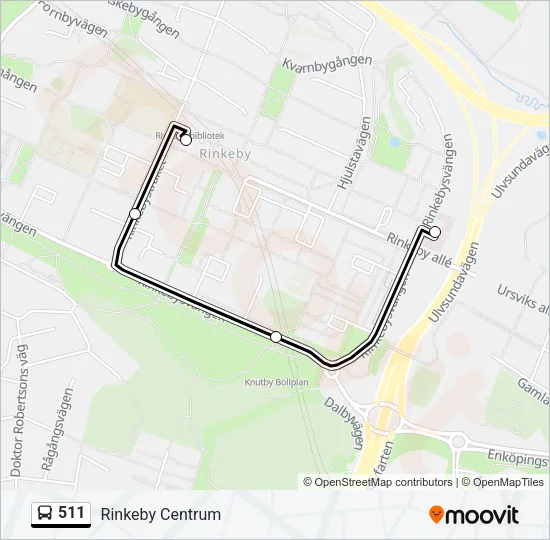 511 Bus Line Map
