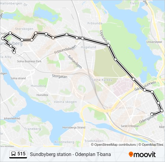 515 bus Line Map