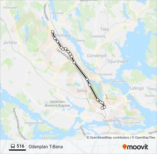 516 Bus Line Map