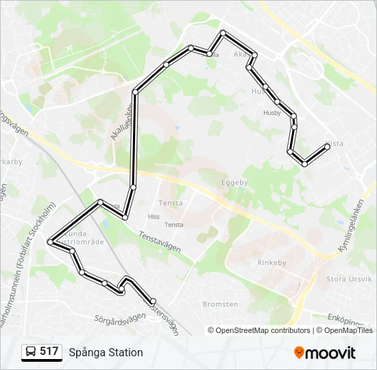 517 Bus Line Map