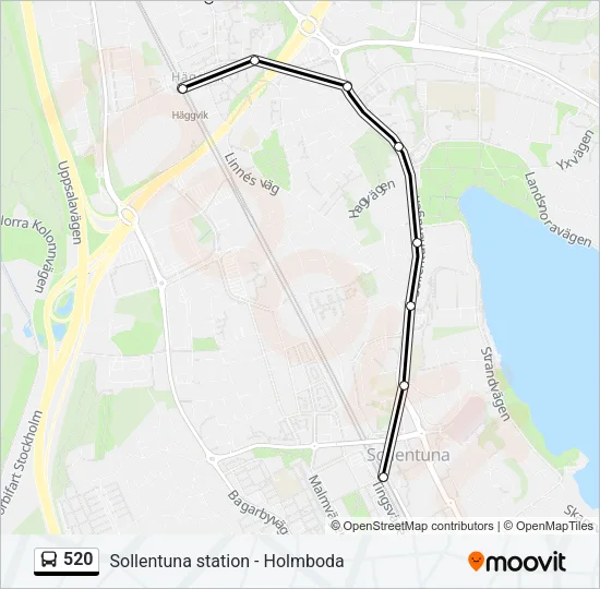 520 Bus Line Map