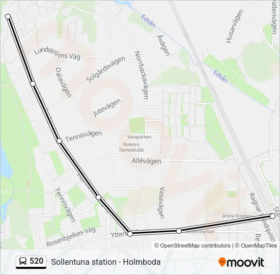 520 Bus Line Map