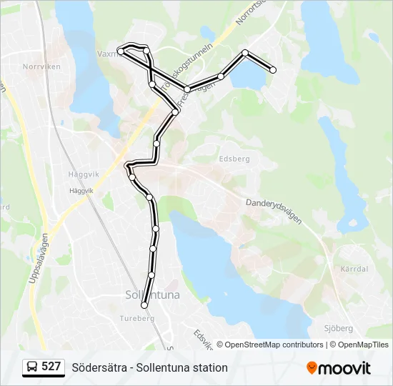 527 Bus Line Map