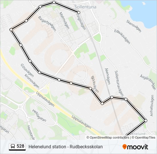 528 bus Line Map