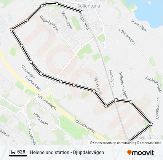 528 Bus Line Map