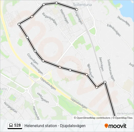 528 Bus Line Map