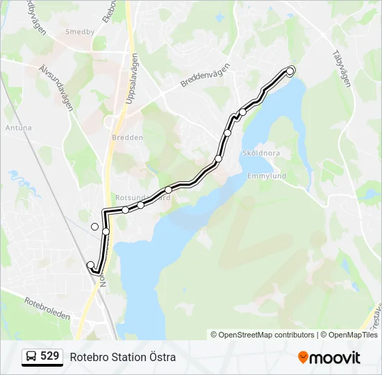 529 Bus Line Map