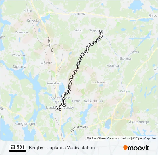 531 Bus Line Map