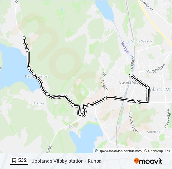 532 bus Line Map