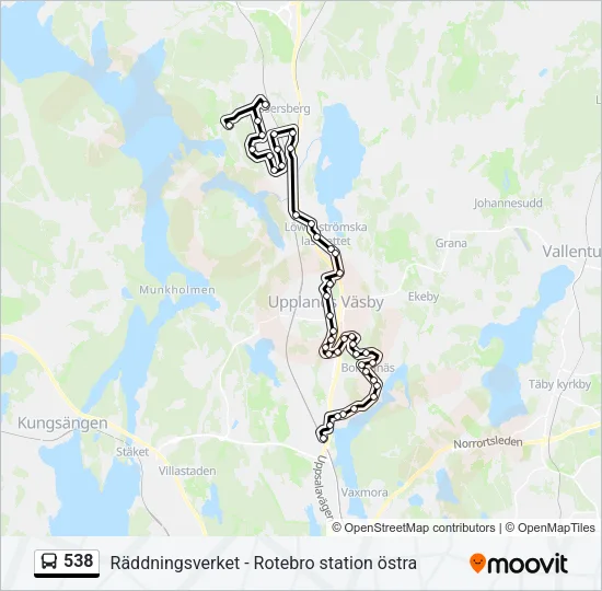538 Bus Line Map