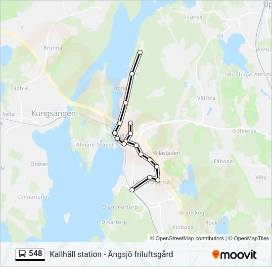 548 Bus Line Map