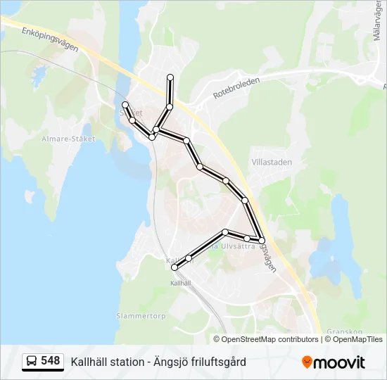 548 Bus Line Map