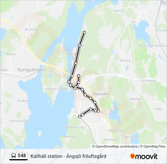 548 Bus Line Map