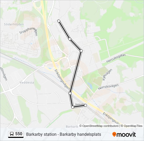 550 bus Line Map