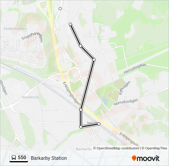 550 Bus Line Map
