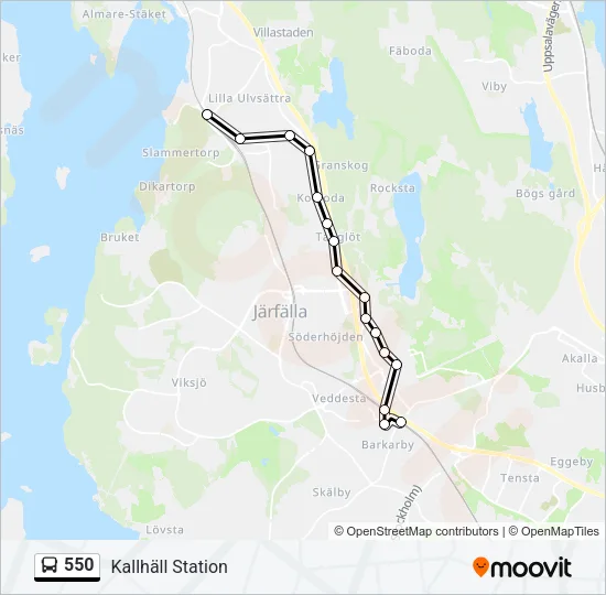 550 Bus Line Map