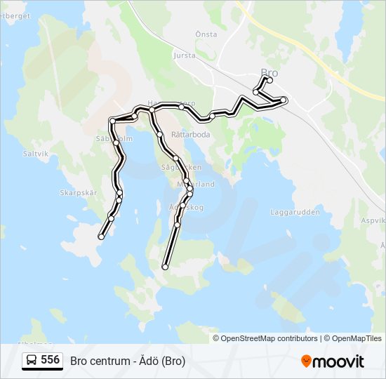 556 bus Line Map