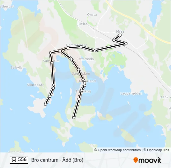 556 Bus Line Map