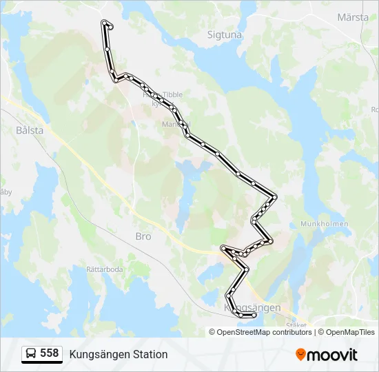 558 Bus Line Map