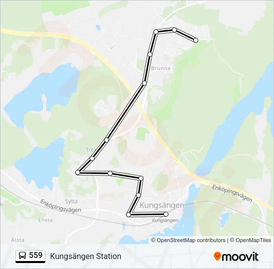 559 Bus Line Map