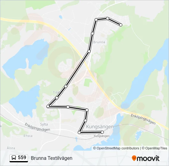 559 Bus Line Map