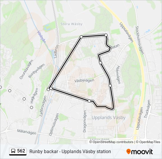 562 bus Line Map