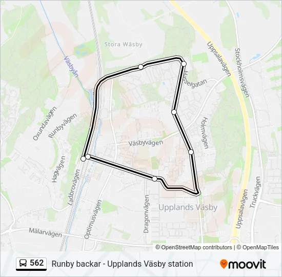562 Bus Line Map