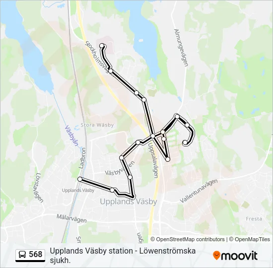 568 Bus Line Map