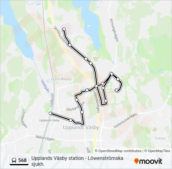 568 Bus Line Map