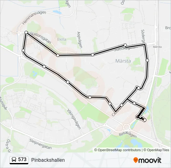 573 Bus Line Map