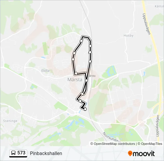 573 Bus Line Map