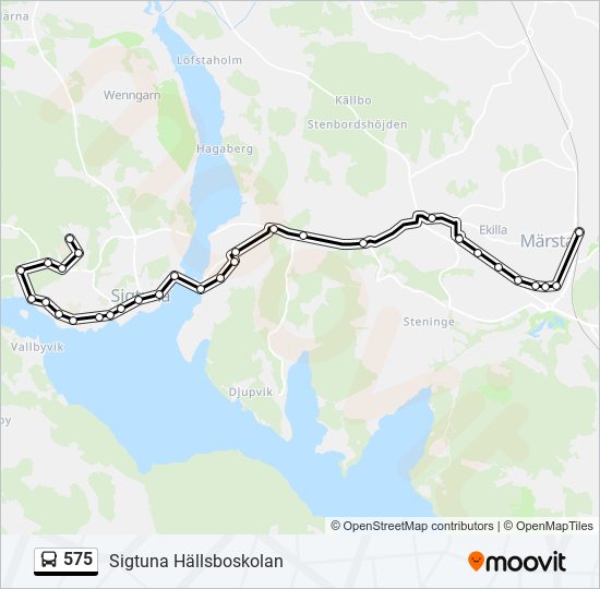 575 bus Line Map