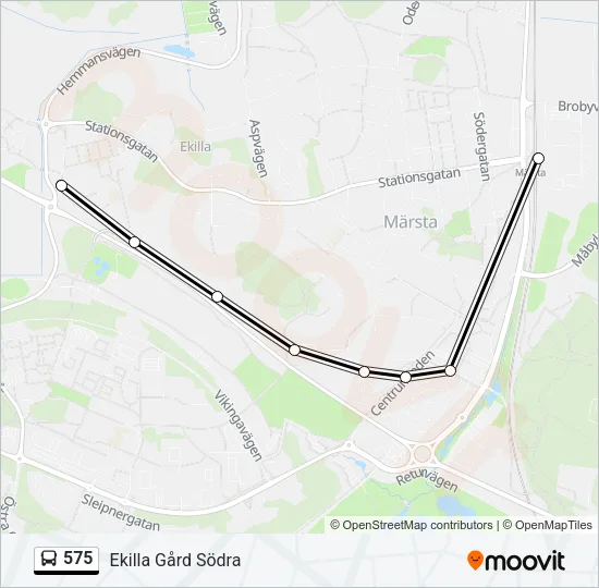 575 Bus Line Map
