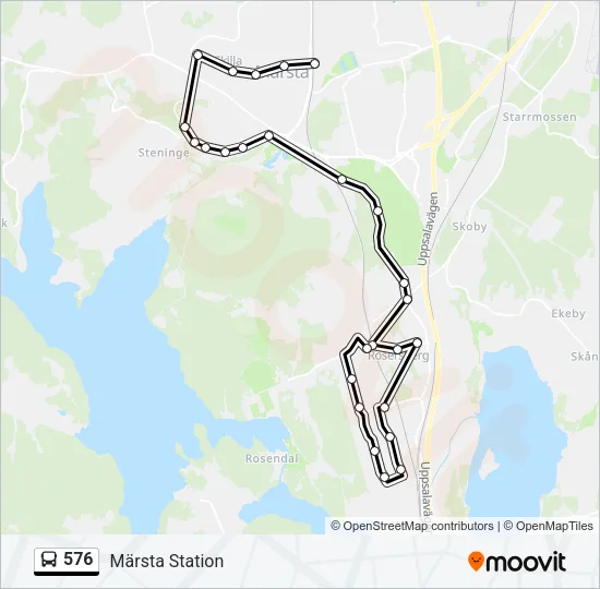 576 Bus Line Map