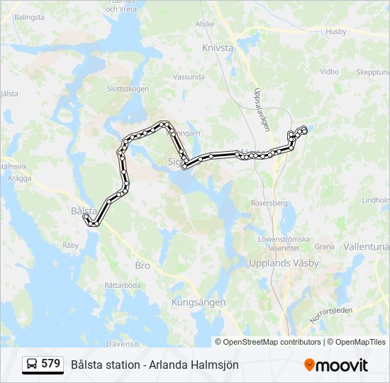 579 bus Line Map