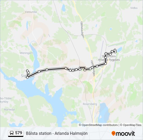 579 bus Line Map