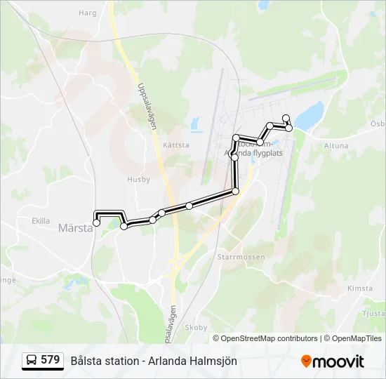 579 Bus Line Map