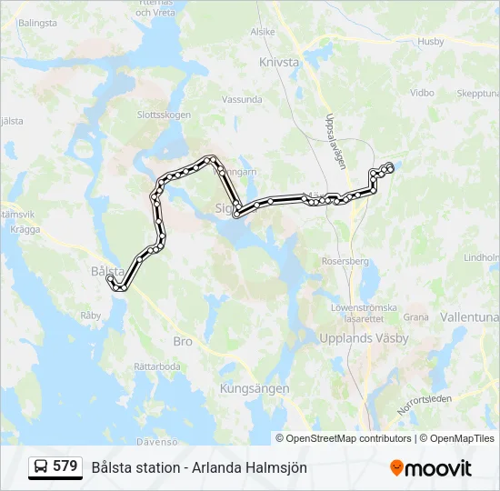 579 Bus Line Map