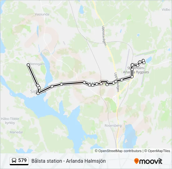 579 Bus Line Map
