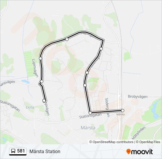 581 bus Line Map