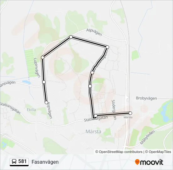 581 Bus Line Map