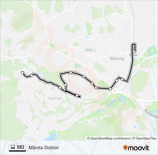 582 bus Line Map