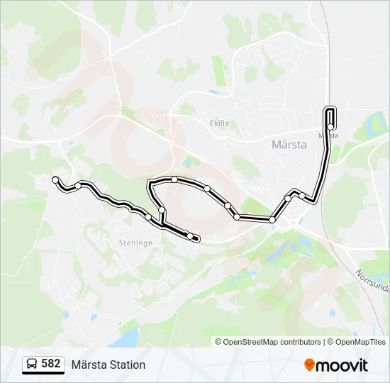 582 Bus Line Map