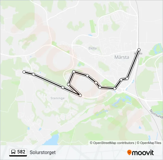 582 Bus Line Map